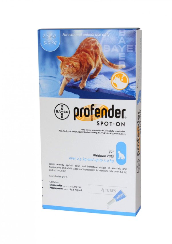 Image of box for Profender Spot-on for Medium Cats over 2.5kg and up to 5.0kg