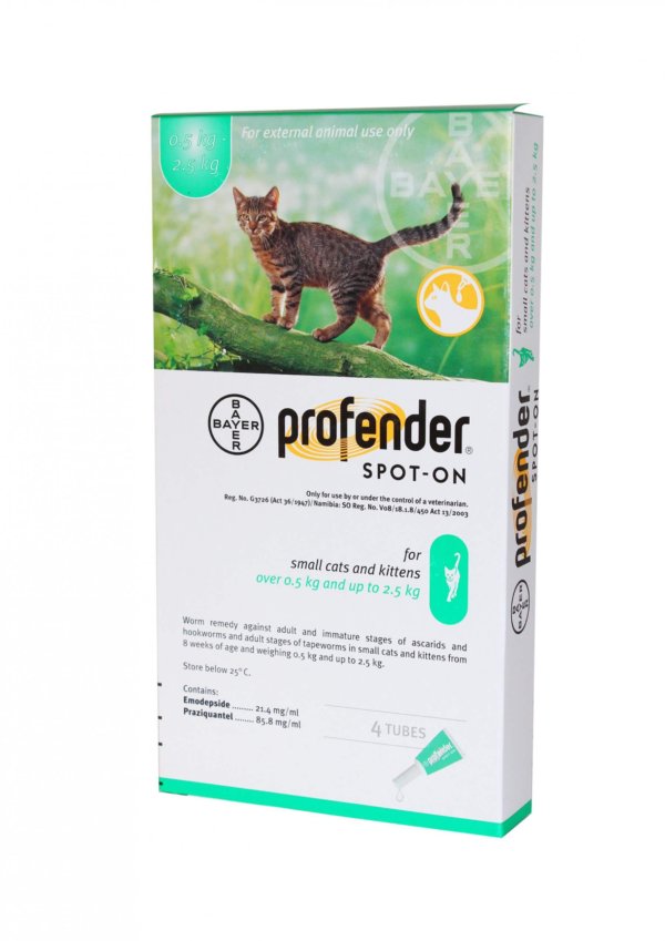 Box image for Profender Spot-on for Small Cats snd Kittens over 0.5kg and up to 2.5kg