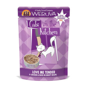 Pack image for pouch of Cats in the Kitchen Love me Tender chicken and duck food