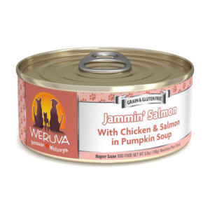 Image of tin Weruva Classic dog food - jammin salmon recipe with chicken and salmon