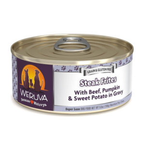 Image of tin Weruva Classic Dog food - steak frites beef