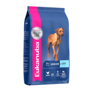 Bag image for Eukanuba dry dog food for large breed senior dogs - with poultry