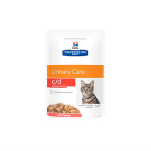 Image of pouch wet food of Hills Prescription diet for cats with urinary stress - salmon recipe