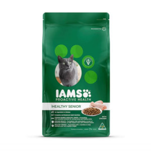 Bag image for Iams dry cat food for senior cats - with chicken