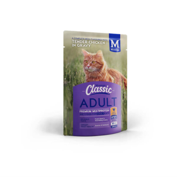 Image of Montego Classic Adult Cat wet food pouch Chicken flavour