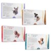 Group image of Revolution parasite treatments - four pack images for different size dogs