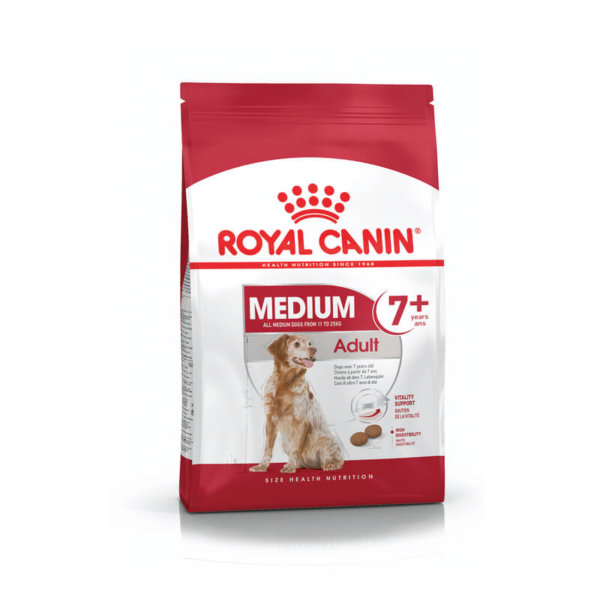 Bag image for Royal Canin dry food for Medium breed adult 7+