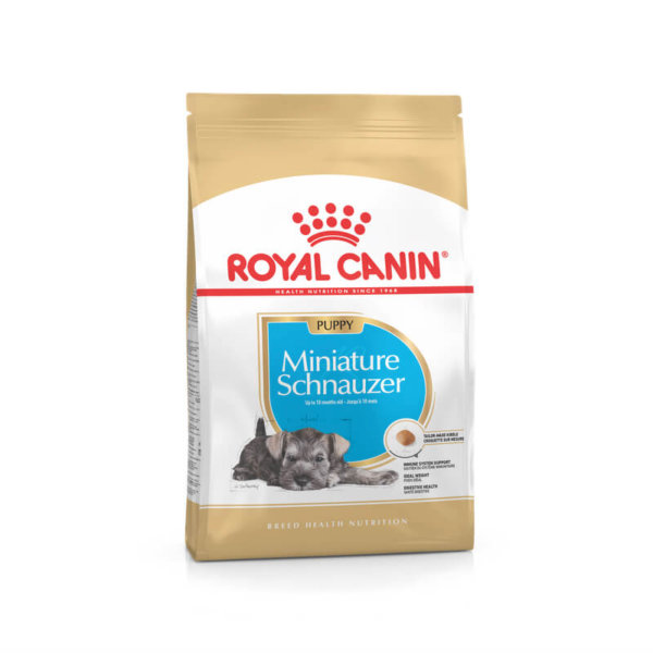 Bag image for Royal Canin dry dog food for miniature schnauzer puppy