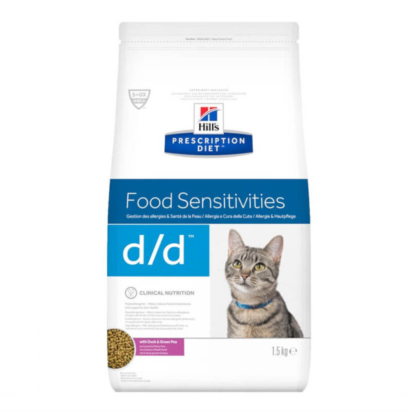 Image for bag Hill's prescription food for cats, dry food d/d food sensitivity formula