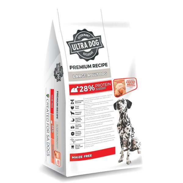 Bag image for Ultra Dog Premium recipe dry food for large breed adult dogs