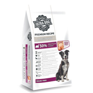 Bag image for Ultra Dog Premium recipe dry food for large breed puppies