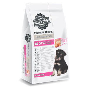 Bag image for Ultra Dog Premium recipe dry food for small to medium breed puppies