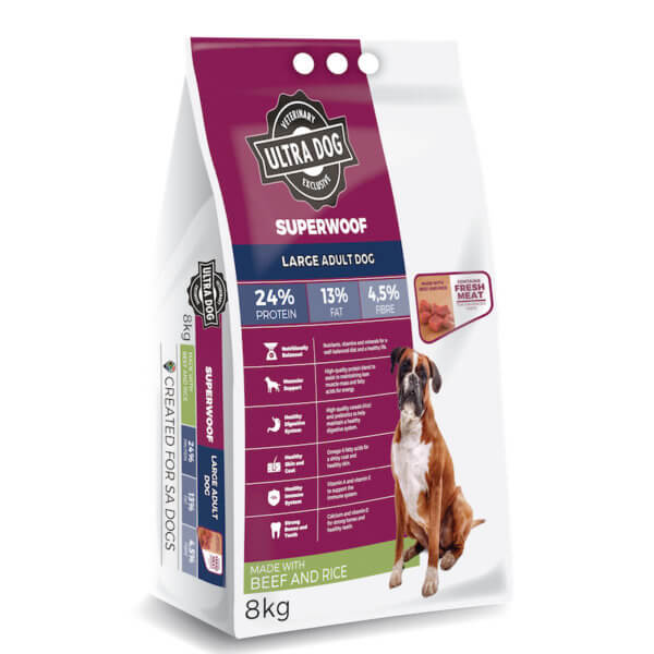 Image for Ultra Dog Superwoof dry food for large breed adult dogs - with beef and rice