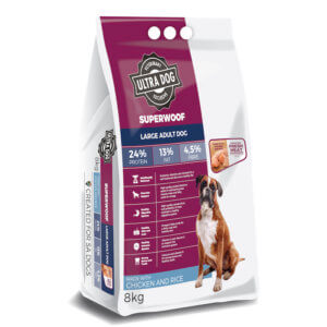 Image for Ultra Dog Superwoof dry food for large breed adult dogs - with chicken and rice