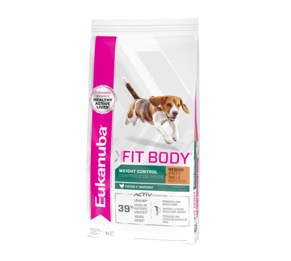 Bag image for Eukanuba Fit Body dry food for medium breed dogs